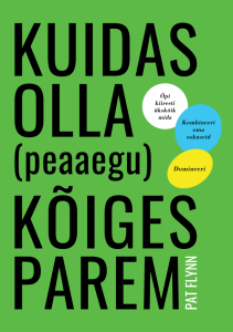 rohelisel taustal mustaga pealkiri ja valge, sinine,kollane ring
